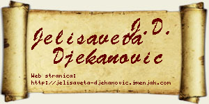 Jelisaveta Đekanović vizit kartica